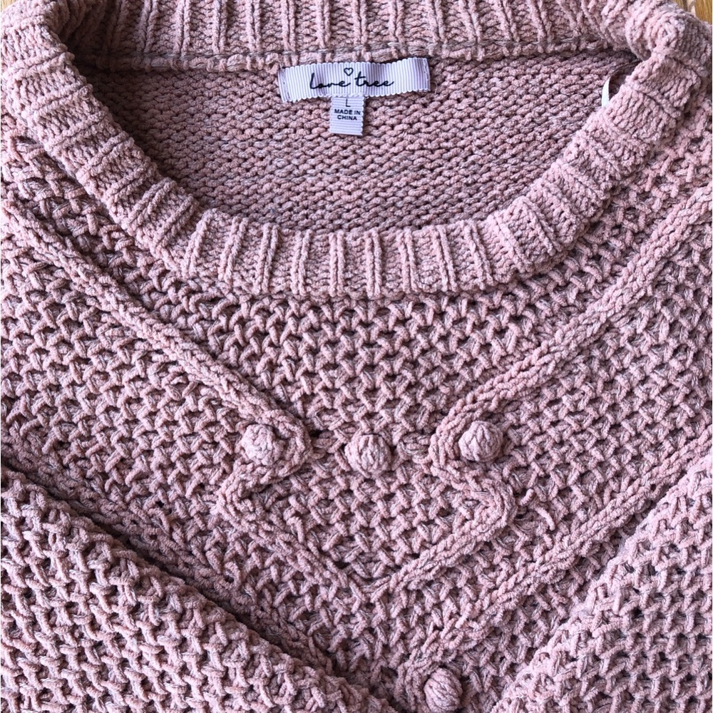love tree 🌸knitted sweater 🧶 with triangles and polka dots size L - Picture 5 of 6
